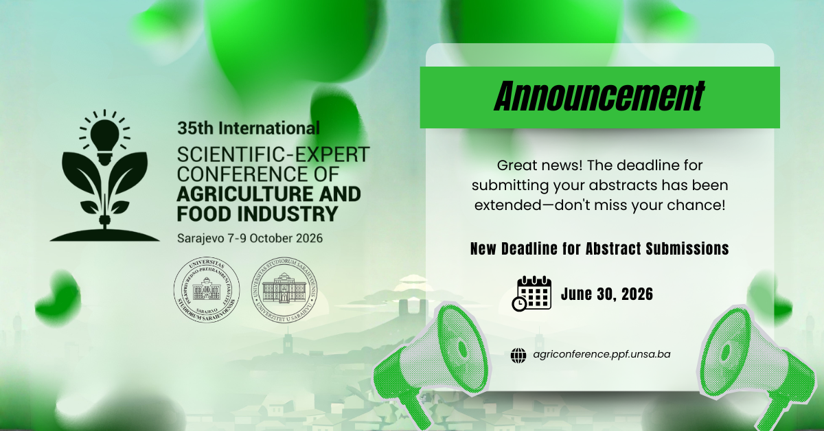 Produžen rok za dostavu abstrakata – Agriconference 2026